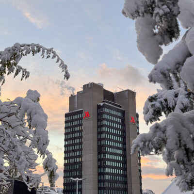 Zürich Marriott Hotel im Winter